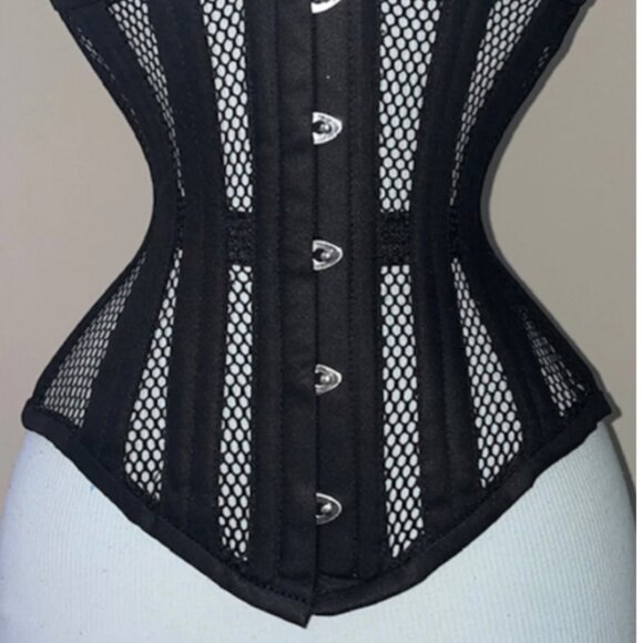 Corset Double Steel Boned Underbust Mesh Corset 30" (natural waist 34-36") - Picture 2 of 4